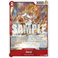 One Piece Card Game ST-21 Charakterkarte Sanji mit Flammen und dynamischer Kampfpose