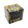 Yu-Gi-Oh! Maximum Gold Display-Box mit gold-schwarzem Design, zeigt das Logo des Sammelkartenspiels auf der Oberseite und eine durchsichtige Front mit dem Konami-Schriftzug.