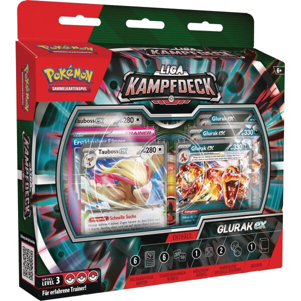 Vorderseite des Pokémon Liga-Kampfdecks Glurak-ex...