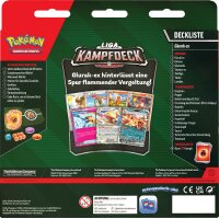 Rückseite des Liga-Kampfdecks Glurak-ex mit...