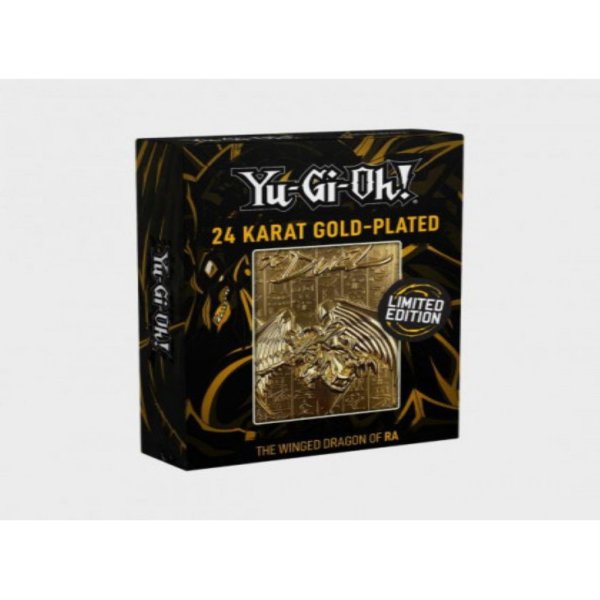 Yu-Gi-Oh! 24 Karat Gold plattiert Metallplatte The Winged Dragon of Ra *LIMITIERTE EDITION*