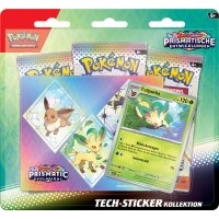 Tech-Sticker Kollektion mit Folipurba-Promokarte, Stickern von Evoli und Folipurba sowie drei Boosterpacks