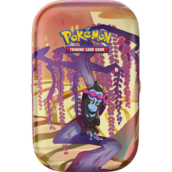 Mini-Tin mit dem Pokémon Mortcha, das mit...