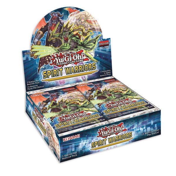 Geöffnete Verkaufsbox des Yu-Gi-Oh! Spirit Warriors...