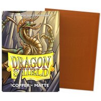 60 Small Dragon Shield Sleeves - Matte Copper