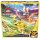 Verpackung der Pokémon Kampfakademie 2022 mit Pikachu, Liberlo und Evoli, gestaltet im Stil eines Stadionkampfs.