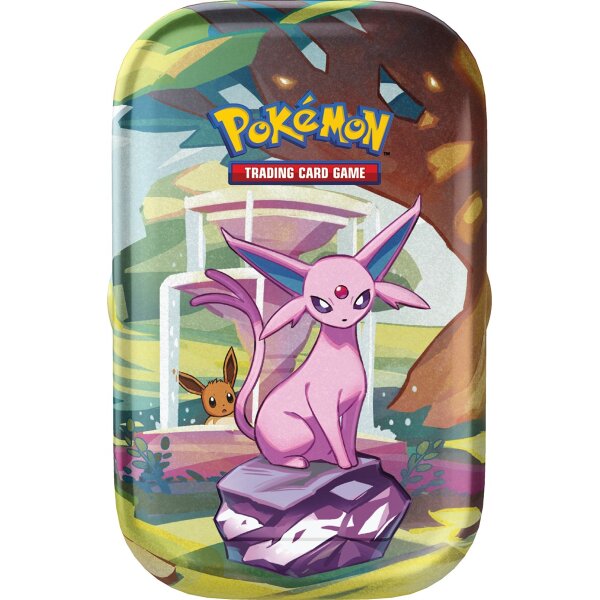 Pokémon Mini-Tin mit Glaziola-Motiv auf blauem...