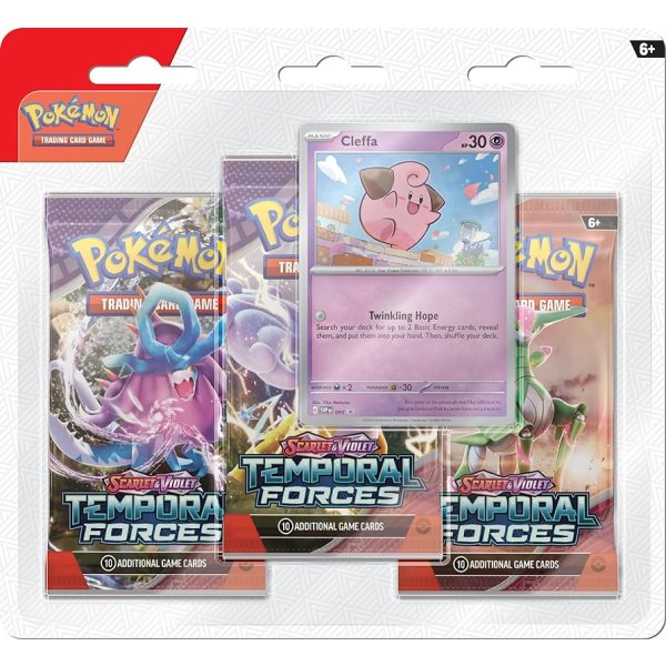 Pokémon Scarlet & Violet 5 - Temporal Forces - 3-Pack-Blister Cleffa