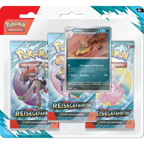 Pokémon Karmesin & Purpur 9 - Reisegefährten - Irokex 3-Pack-Blister