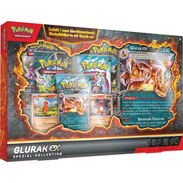 Verpackung der Pokémon Glurak-ex...
