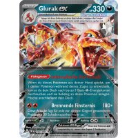 Nahaufnahme der deutschen Glurak-ex Promokarte (PAF 054/091) mit Kristalleffekt und Flammenmotiv.