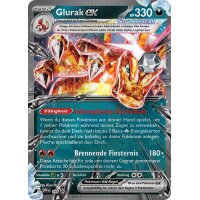 Nahaufnahme der deutschen Glurak-ex Promokarte (SVP DE 196) mit holografischem Kristallmotiv.