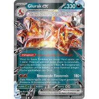 Weitere Nahaufnahme der Glurak-ex Karte (SVP DE 196) mit starkem Fokus auf die kristallene Oberfl&auml;che.