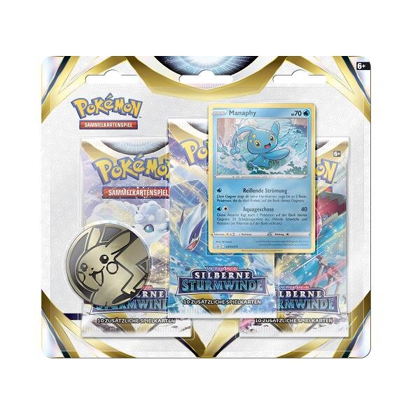 Pokémon TCG 3-Booster-Blister aus der Silberne...