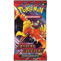Boosterpack mit Trainer Ethan und Ho-Oh, dynamisches Artwork vor violett-rotem Hintergrund, Pok&eacute;mon TCG Logo und Erweiterungstitel.