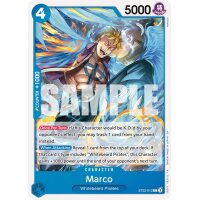 Charakterkarte &bdquo;Marco&ldquo; mit Flammen und 5000 Power in farbiger Version, ST22-012.