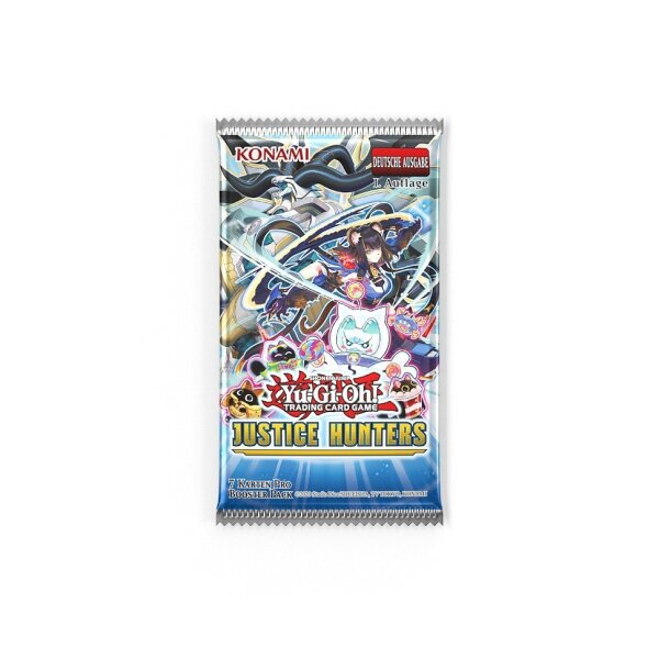 Einzelnes deutsches Yu-Gi-Oh! Justice Hunters Boosterpack...