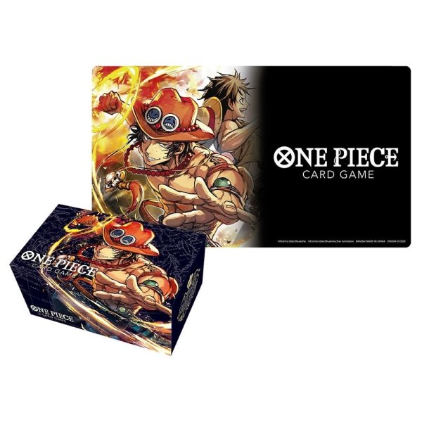 One Piece Card Game - Playmat and Storage Box Set -Portgas.D.Ace-