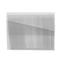 Draufsicht der Ultra Pro Card Preserver Box mit geschlossenem Deckel und sichtbarem Karteninhalt durch die Seitenwand.