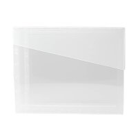Leere Seitenansicht der ge&ouml;ffneten Ultra Pro Card Preserver Box, um die Form und das Innenvolumen ohne Karteninhalt zu zeigen.