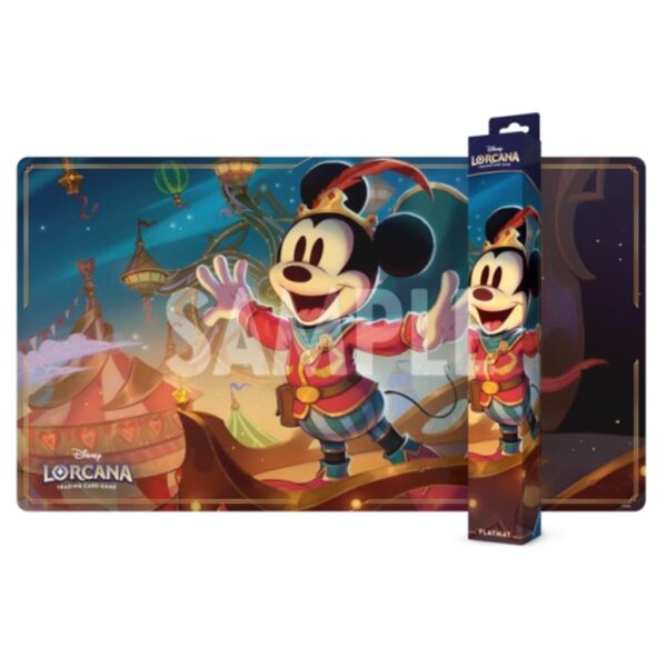 Disney Lorcana Playmat mit Mickey Mouse im Zirkus-Design,...