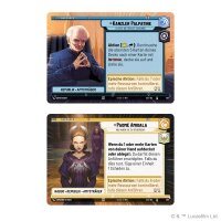 Zwei exklusive Promo-Anf&uuml;hrer-Karten: Kanzler Palpatine und Padm&eacute; Amidala aus Meister der Intrige.