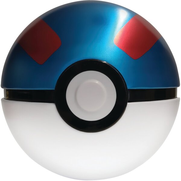 Pokémon TCG Superball Tin mit blauem Oberteil und...