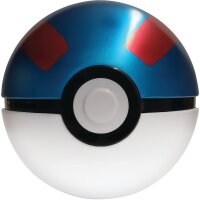 Pokémon TCG Superball Tin mit blauem Oberteil und...