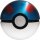 Pokémon TCG Superball Tin mit blauem Oberteil und roten Akzenten, runde Sammeldose für Boosterpacks und Stickerbögen.