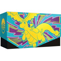 Seitenansicht der ge&ouml;ffneten Top-Trainer-Box &bdquo;Erhabene Helden&ldquo; mit gro&szlig;em Dragoran-Motiv.