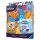 Schrägansicht des Disney Lorcana Stich Sammlerstartersets – Booster Packs und Promokarte vorne sichtbar.