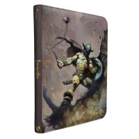 Ultra PRO 9-Pocket Portfolio mit Frank Frazetta Artwork eines Kriegers mit Streitkolben und Schild in dynamischer Pose.