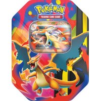 Vorderseite der Pokémon Mega-Entwicklung Tin-Box...