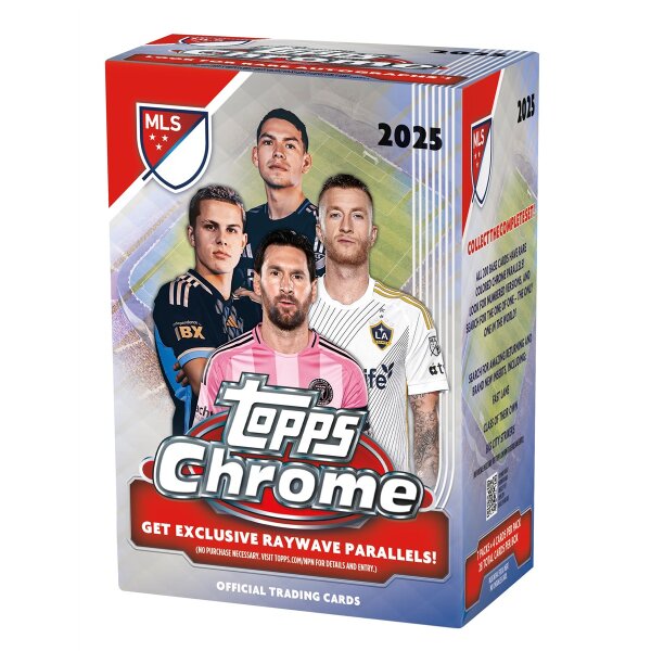Topps Chrome MLS 2025 Hobby Box, Originalverpackung mit...