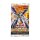 Deutsches Yu-Gi-Oh! TCG Flames of Destruction Boosterpack der 1. Auflage mit 9 Karten, metallisch-orangene Verpackung mit Mecha-Monster.