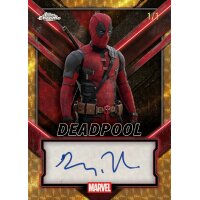Topps Chrome Marvel Deadpool Autogrammkarte 1/1 mit...
