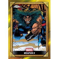Topps Chrome Marvel Weapon X Comic Book Gold Karte, serialisiert 1/50