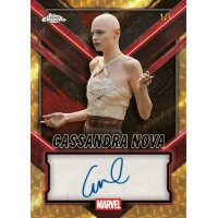 Topps Chrome Marvel Cassandra Nova Autogrammkarte 1/1 mit Unterschriftenfeld