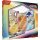 Pokémon Karmesin & Purpur „Prismatische Entwicklungen“ Poster-Kollektion in Verpackung mit den holografischen Promokarten Flamara, Aquana und Blitza, sowie enthaltenen Boosterpacks.