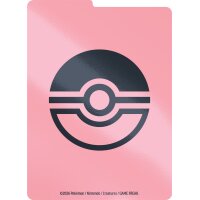 Kartenh&uuml;lle/Divider-R&uuml;ckseite in Pink mit gro&szlig;em Pok&eacute;ball-Symbol (Zubeh&ouml;r aus der Top-Trainer-Box)