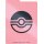 Kartenhülle/Divider-Rückseite in Pink mit großem Pokéball-Symbol (Zubehör aus der Top-Trainer-Box)