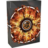 Deckbox aus dem Liga-Kampfdeck Mega-Lucario-ex, 3D-Ansicht mit Faust-Symbol auf der Front