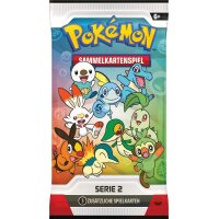 Boosterpack Serie 2 der Pok&eacute;mon Erste Partner Illustrations-Kollektion mit neun Starter-Pok&eacute;mon.