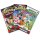 Drei Boosterpacks der Pokémon Erste Partner Illustrations-Kollektion Serie 2 nebeneinander.
