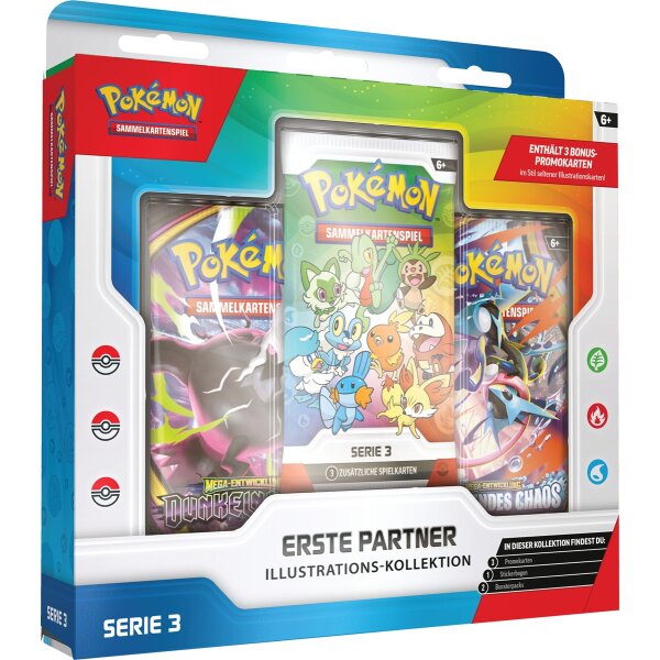 Schrägansicht der Pokémon Erste Partner...