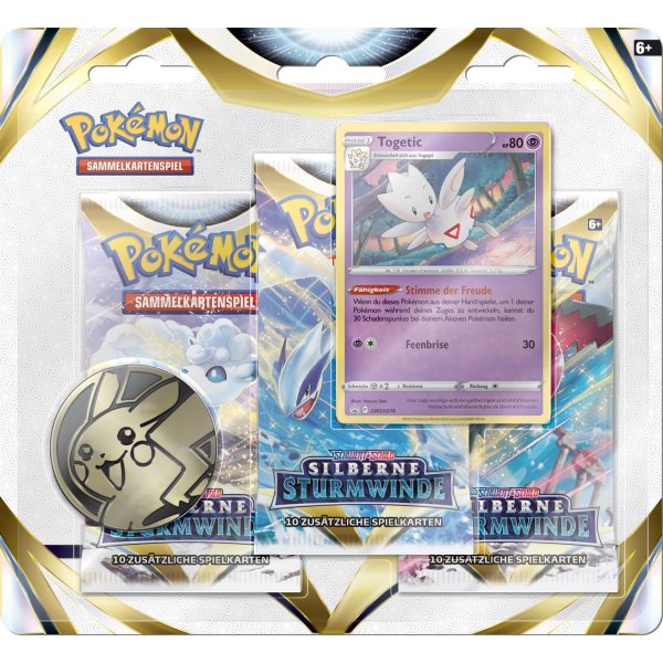 SWSH12 Silberne Sturmwinde - 3-Pack-Blister TOGETIC