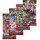 Pokémon Mega-Entwicklung Boosterpacks mit vier verschiedenen Cover-Artworks