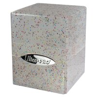 Satin Cube Glitter Clear