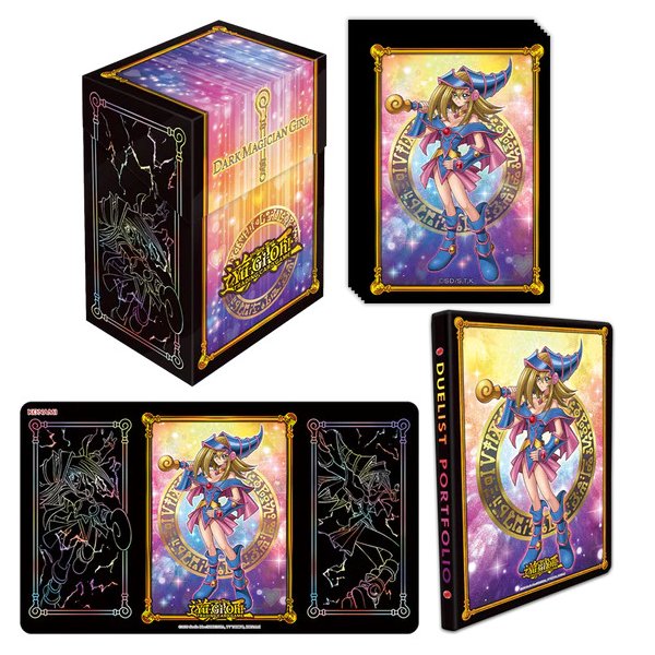 Dunkles Magier Mädchen-Zubehör-Bundle: Hüllen+Spielmatte+Portfolio+Card Case