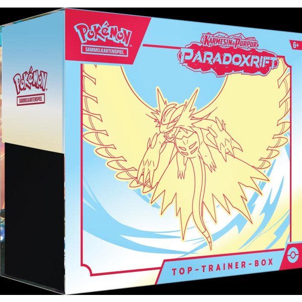 Pokemon KP04 Paradoxrift Top-Trainer-Box DE [Donnersichel] Karmesin & Purpur